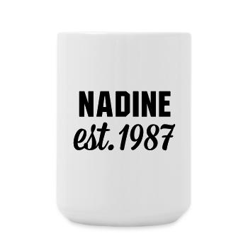 Nadine est 1987 - Große Tasse 440 ml - Weiß - Vorne