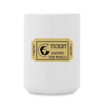 Around the World Ticket - Grande tasse 440 ml - blanc - Devant