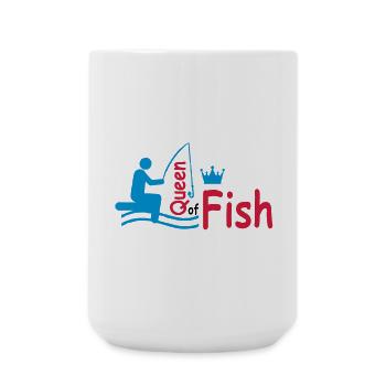 fishing - Large Mug 440 ml - white - Front