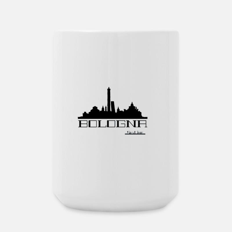 Bologna Skyline Neon Outline - Large Mug 440 ml - white
