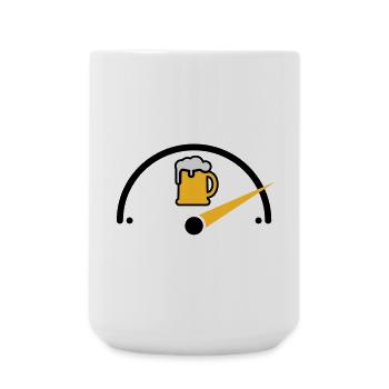 Bier voll - Große Tasse 440 ml - Weiß - Vorne