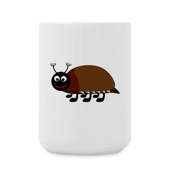Playful bug illustration for kids - Large Mug 440 ml - white - Front