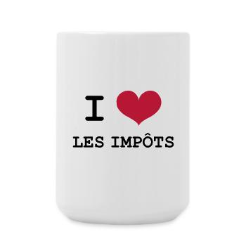 I Love Taxes - Large Mug 440 ml - white - Front