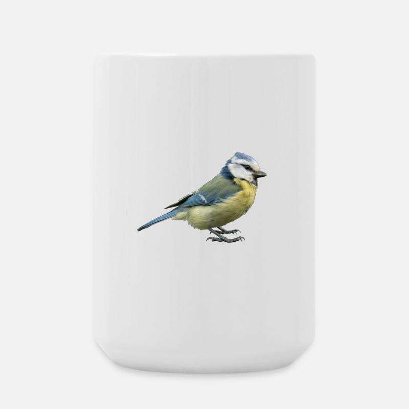 Vogel Blaumeise - Große Tasse 440 ml - Weiß