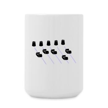 music mixer - Große Tasse 440 ml - Weiß - Vorne