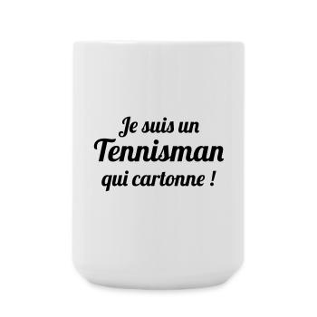 Tennis - Sport - Ball - Player - Game - Sportsman - Large Mug 440 ml - white - Front