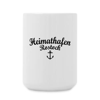 Heimathafen Rostock - Große Tasse 440 ml - Weiß - Vorne