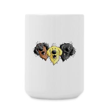 Hovawart Trio - Große Tasse 440 ml - Weiß - Vorne