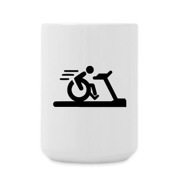 Fitness en fauteuil roulant # - Grande tasse 440 ml - blanc - Devant