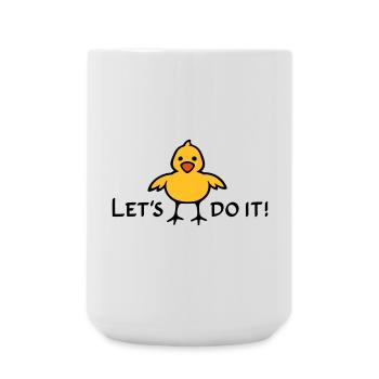 Let's do it! - Large Mug 440 ml - white - Front