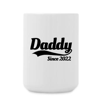 Papa depuis 2022 père naissance annonce bébé - Grande tasse 440 ml - blanc - Devant