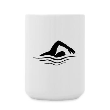 Natation Swimmer Club Swim Club Club Équipe Eau - Grande tasse 440 ml - blanc - Devant