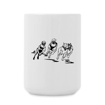 Whippets - Große Tasse 440 ml - Weiß - Vorne