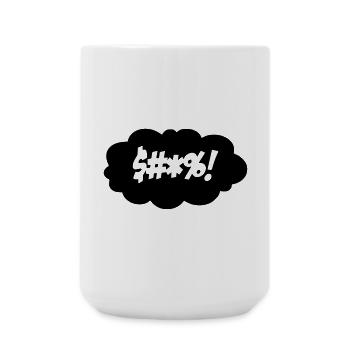 A curse in a thinking cloud $#*%! * - Large Mug 440 ml - white - Front