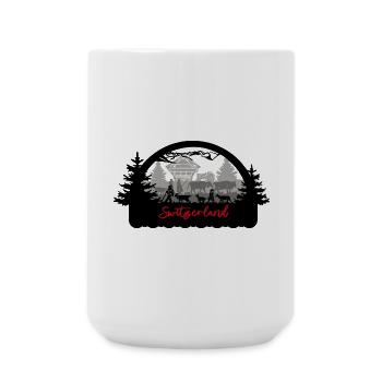 Switzerland Scherenschnitt - Große Tasse 440 ml - Weiß - Vorne