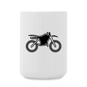 Illustration du logo du symbole Motocross Kids Symbol Emblème - Grande tasse 440 ml - blanc - Devant