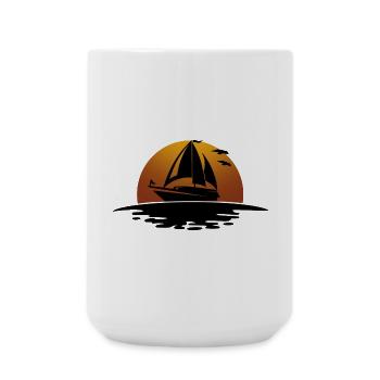 Sailboat Sailing Sailor - Large Mug 440 ml - white - Front