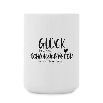 Schwiegervater Vater Familie Geschenk Danke - Große Tasse 440 ml - Weiß - Vorne