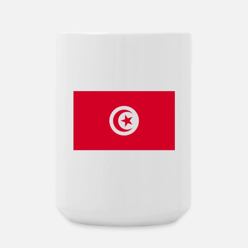Tunisia Flag - Large Mug 440 ml - white