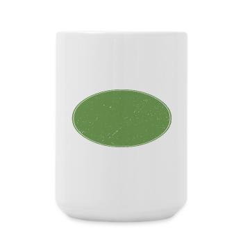 Oval background dirty green - Large Mug 440 ml - white - Front