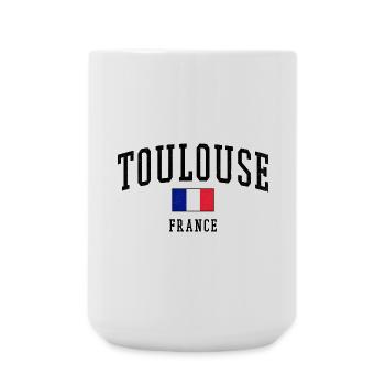 Drapeau Toulouse France - Grande tasse 440 ml - blanc - Devant