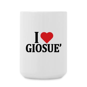 t-shirt J’adore Giosue t-shirt idée cadeau - Grande tasse 440 ml - blanc - Devant