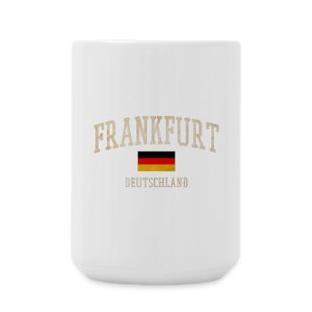 Frankfurt Germany Vintage Flag Tee - Large Mug 440 ml - white - Front