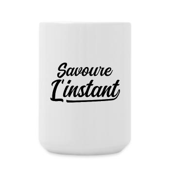 Savoure l'instant - Grande tasse 440 ml - blanc - Devant