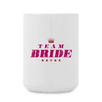 Team Bride Hochzeit Spruch - Große Tasse 440 ml - Weiß - Vorne