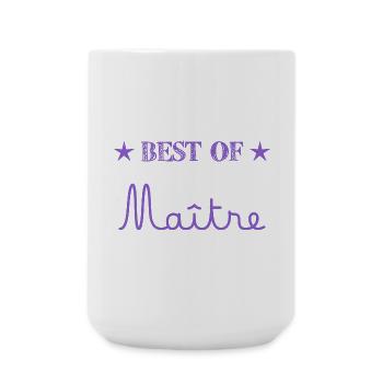 MAÎTRE. MERCI. MERCI MAÎTRE. CADEAU MAÎTRE. VACANC - Grande tasse 440 ml - blanc - Devant