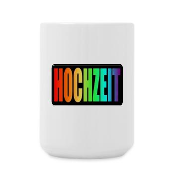 LGBTQ HOCHZEIT PRIDE - QUEER VERLOBUNG - EHE - Große Tasse 440 ml - Weiß - Vorne