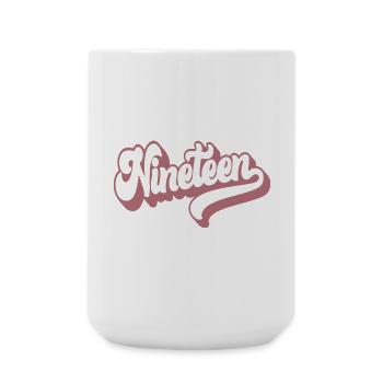 Neunzehn 19. Geburtstag Mädchen Frauen 19 Jahre alt - Große Tasse 440 ml - Weiß - Vorne