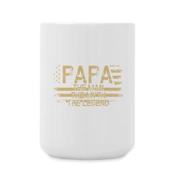 Papa: The Man The Myth The Legend - Large Mug 440 ml - white - Front