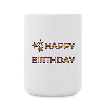 ALLES GUTE ZUM GEBURTSTAG. ALLES GUTE ZUM GEBURTSTAG. JAHRESTAG. - Große Tasse 440 ml - Weiß - Vorne