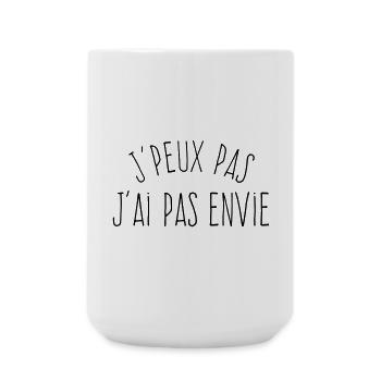 J'peux pas j'ai pas envie - Grande tasse 440 ml - blanc - Devant