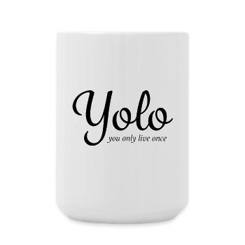 Yolo - Grande tasse 440 ml - blanc - Devant