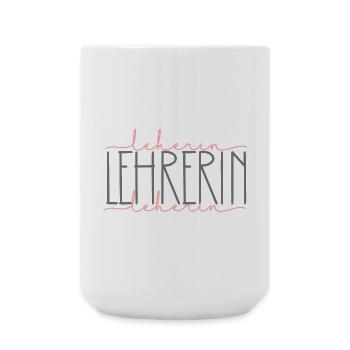 Lehrerin Geschenk Schule Lehrer Beruf - Große Tasse 440 ml - Weiß - Vorne