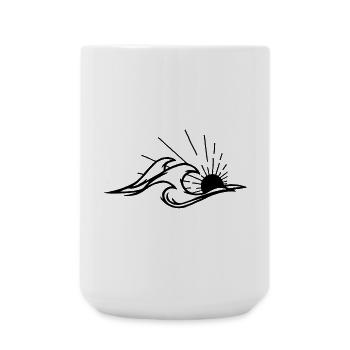 The waves and the black sun - Large Mug 440 ml - white - Front