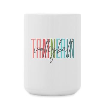 Trainerin Volleyball Volleyballtrainerin Geschenk - Große Tasse 440 ml - Weiß - Vorne