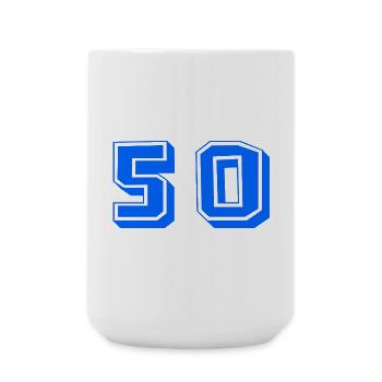 50. 50 YEARS. 50th ANNIVERSARY. 50 YEARS ANNIVERSARY. - Large Mug 440 ml - white - Front