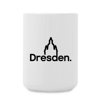 Dresden Frauenkirche Typography Logo Lines icon - Large Mug 440 ml - white - Front