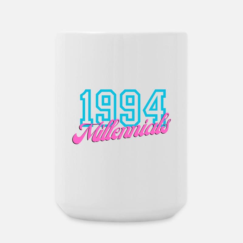 1994 Millennials Rétro Date Design - Grande tasse 440 ml - blanc