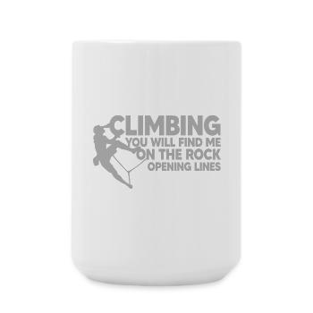 ESCALADE, ESCALADE, lignes d’ouverture - Grande tasse 440 ml - blanc - Devant