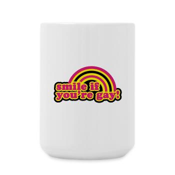 smile if you're gay - Grande tasse 440 ml - blanc - Devant