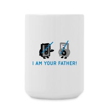 darth vader vs pod - Large Mug 440 ml - white - Front
