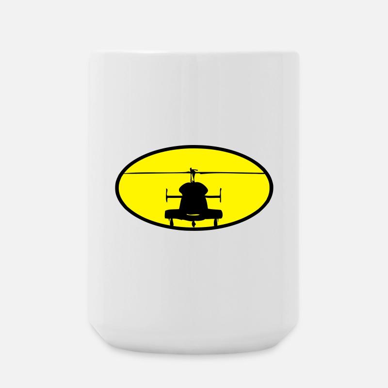 Helicopter logo - Large Mug 440 ml - white