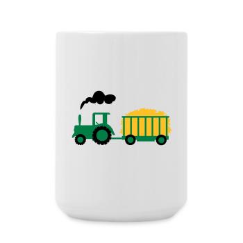 traktor kind geschenk - Große Tasse 440 ml - Weiß - Vorne
