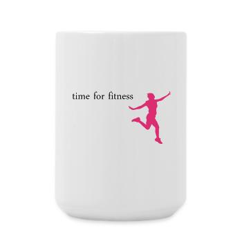 fitness - Große Tasse 440 ml - Weiß - Vorne