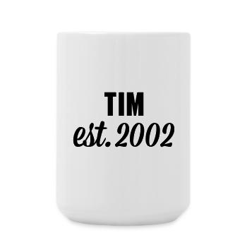 Tim est 2002 - Große Tasse 440 ml - Weiß - Vorne
