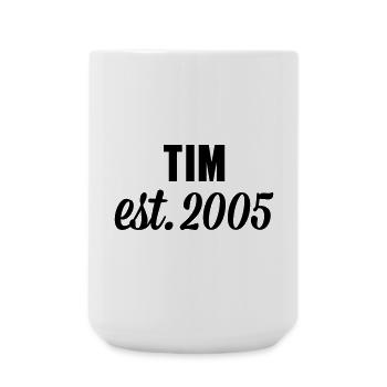 Tim est 2005 - Große Tasse 440 ml - Weiß - Vorne